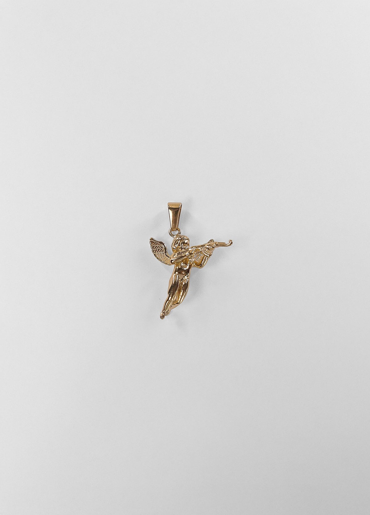 Angel 47-vedhæng i guld på kæde